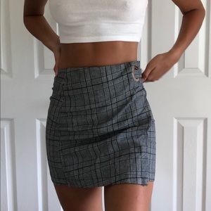 PLAID WRAP SKIRT